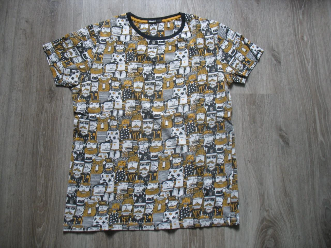 TEE SHIRT MC NOIR A MOTIFS - BIZZBEE - TAILLE XS - n°11